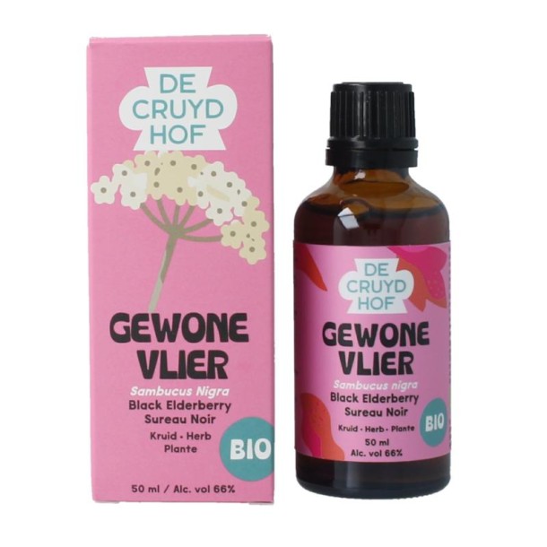 De Cruydhof Sambucus nigra herb/gewone vlier bio (50 Milliliter)