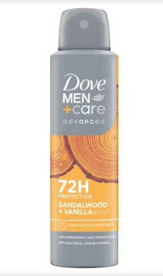 Dove Men+Care Sandalwood + Vanille Deodorant Spray 150 ML