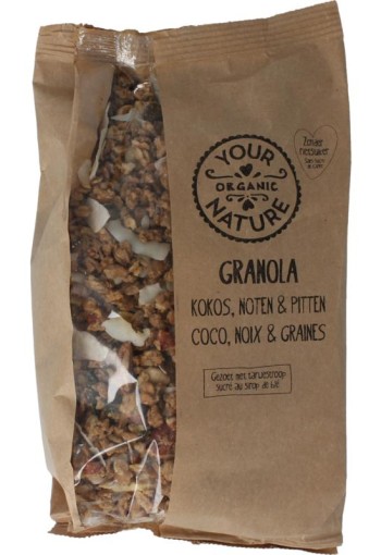 Your Organic Nat Granola kokos noot pit bio (375 Gram)