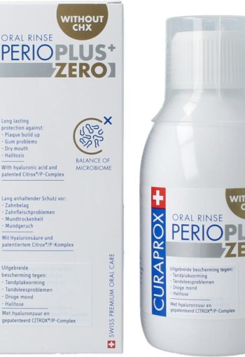 Curaprox Perio plus+ zero CHX 0.00 mondspoeling (200 Milliliter)