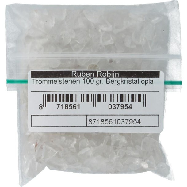 Ruben Robijn Trommelstenen bergkristal oplaadmix maat 1 (100 Gram)