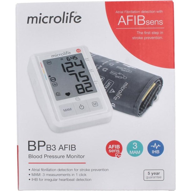 Microlife MIC BPB3 AFIB Bloeddrukmonitor (1 Stuks)