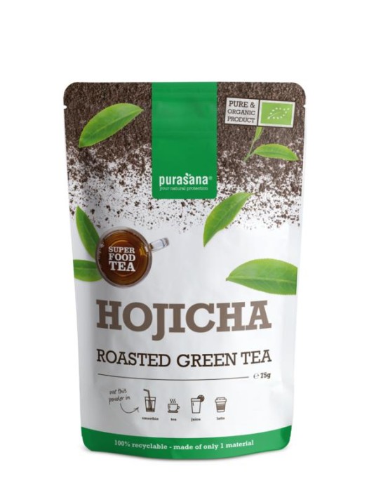 Purasana Hojicha thee poeder vegan bio (75 Gram)