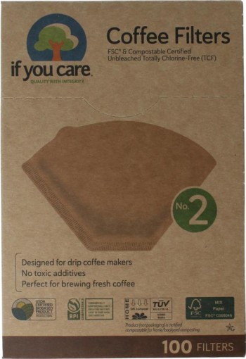 If You Care Koffiefilters no. 2 (100 Stuks)