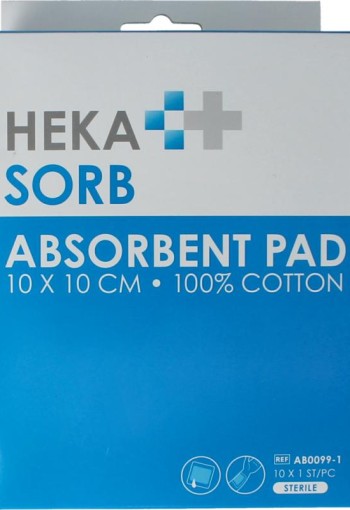 Hekasorb Absorberend verband 10x10cm (10 Stuks)