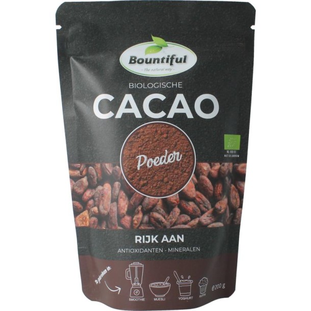 Bountiful Cacao poeder bio (200 Gram)