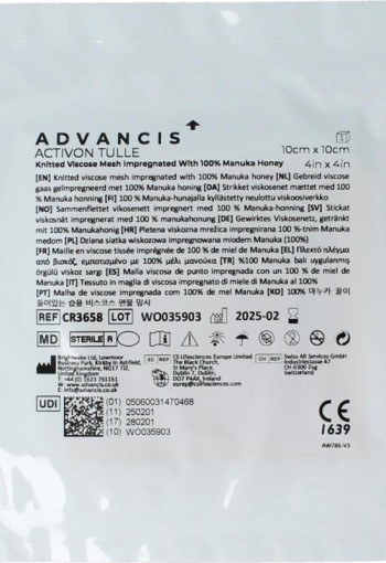 Advancis Activon manuka gaasverband 10 x 10 (1 Stuks)