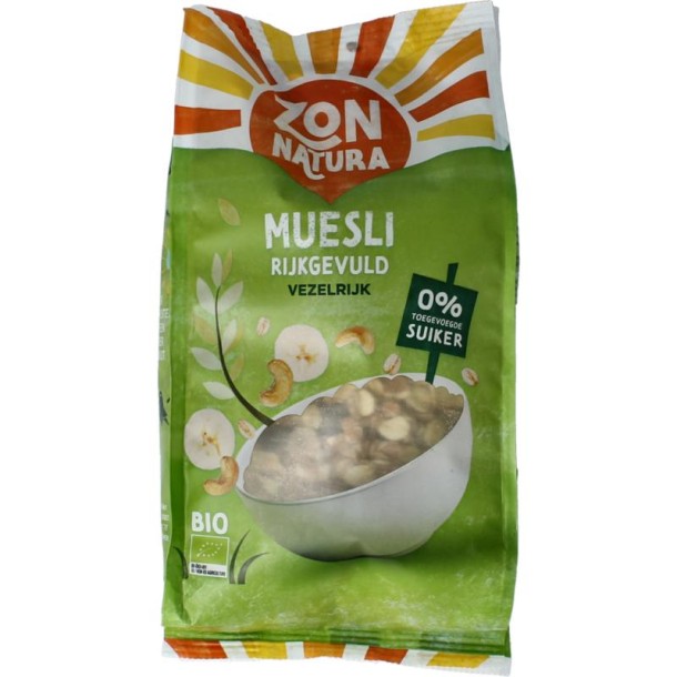 Zonnatura Muesli rijk gevuld bio (475 Gram)