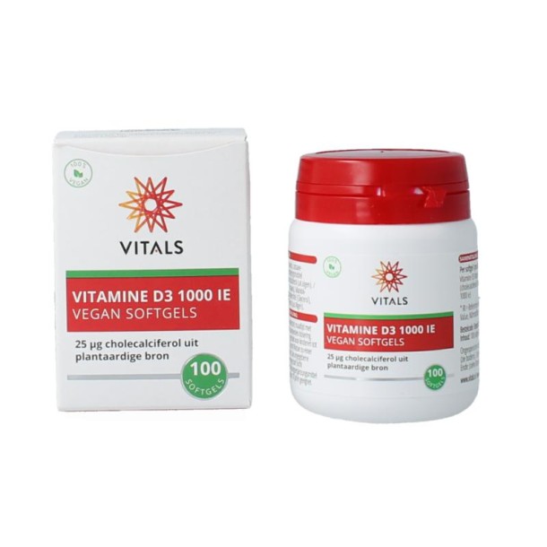 Vitals Vitamine D3 1000IE vegan (100 Softgels)