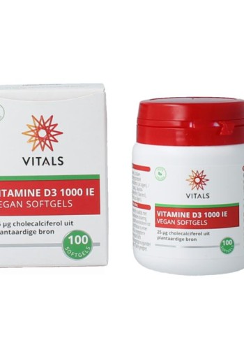 Vitals Vitamine D3 1000IE vegan (100 Softgels)