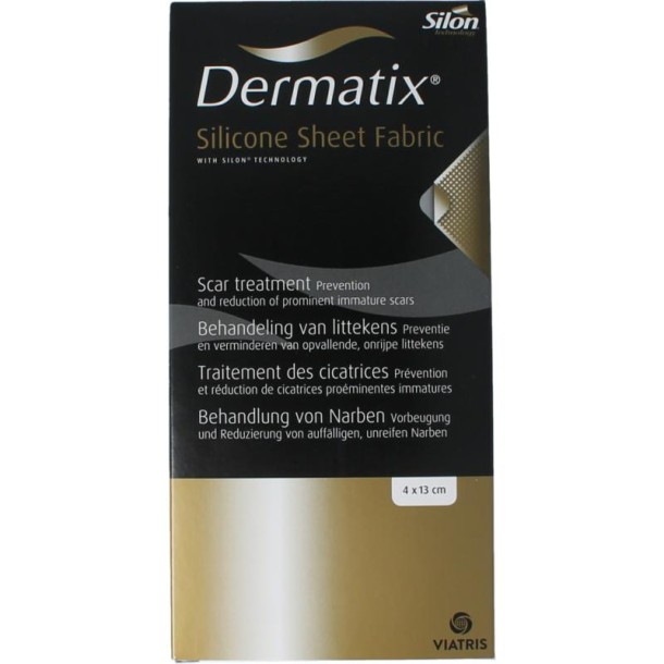 Dermatix Dermatix siliconen sheet fabric 4x13cm (1 Stuks)