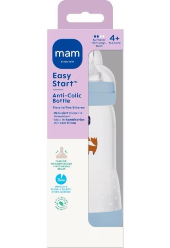 MAM Easy Start Anti-Colic Babyfles Blue 320 ML