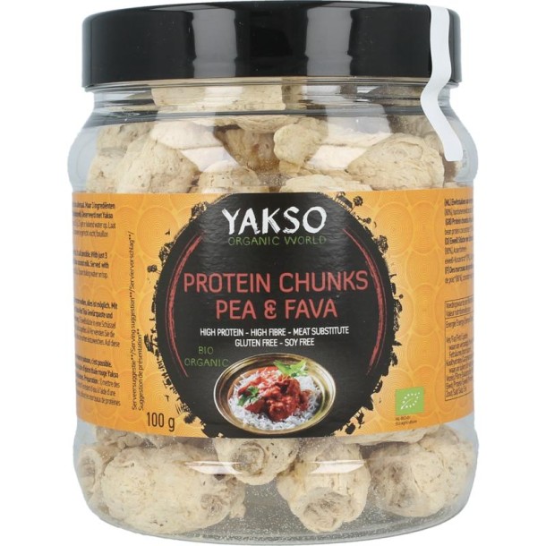 Yakso Eiwitbrokken erwten & fava bonen bio (100 Gram)