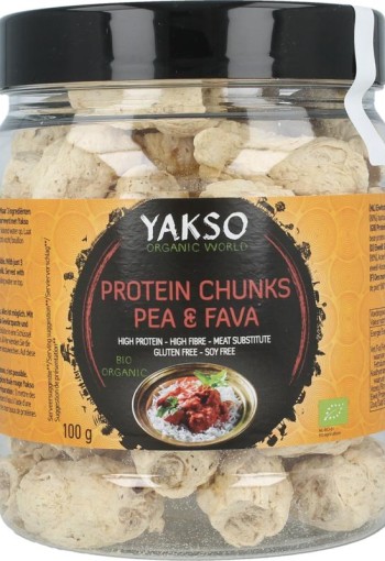 Yakso Eiwitbrokken erwten & fava bonen bio (100 Gram)