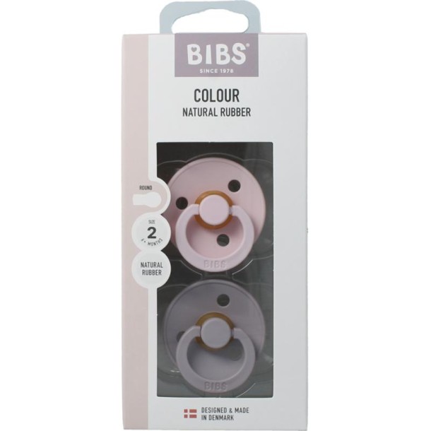 Bibs Fopspeen maat 2 blossom dusky lilac natural rubber (2 Stuks)