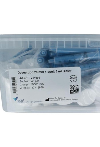 Spruyt Hillen Doseerdop 28mm met spuit 3 milliliter (40 Stuks)