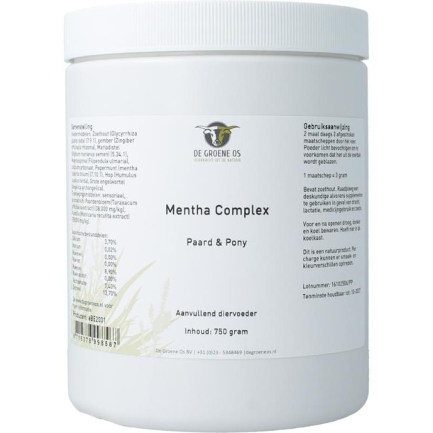 Groene Os Mentha complex paard/pony (750 Gram)