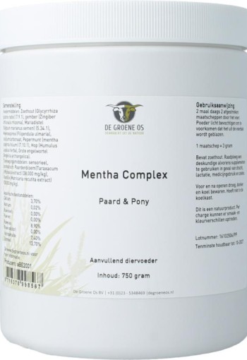 Groene Os Mentha complex paard/pony (750 Gram)