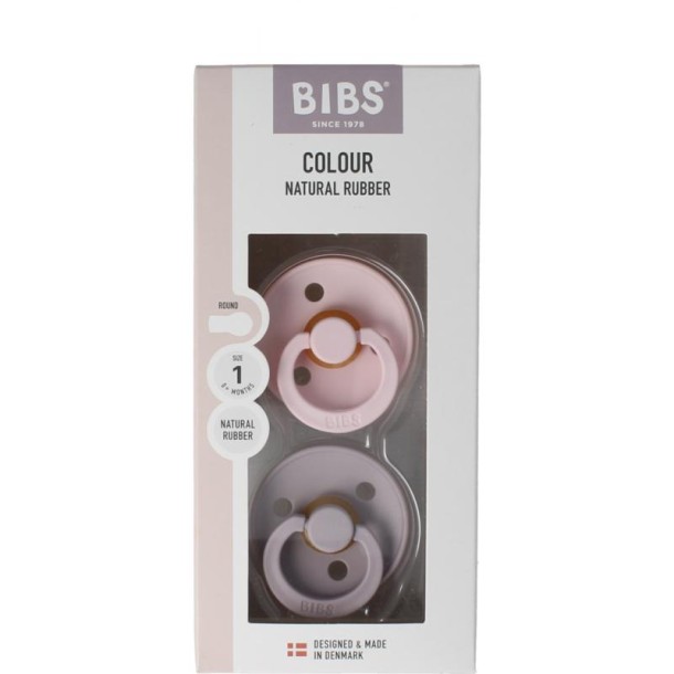 Bibs Fopspeen maat 1 blossom dusky lilac (2 Stuks)