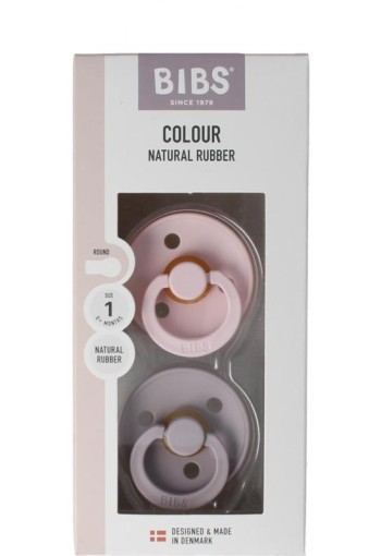 Bibs Fopspeen maat 1 blossom dusky lilac (2 Stuks)