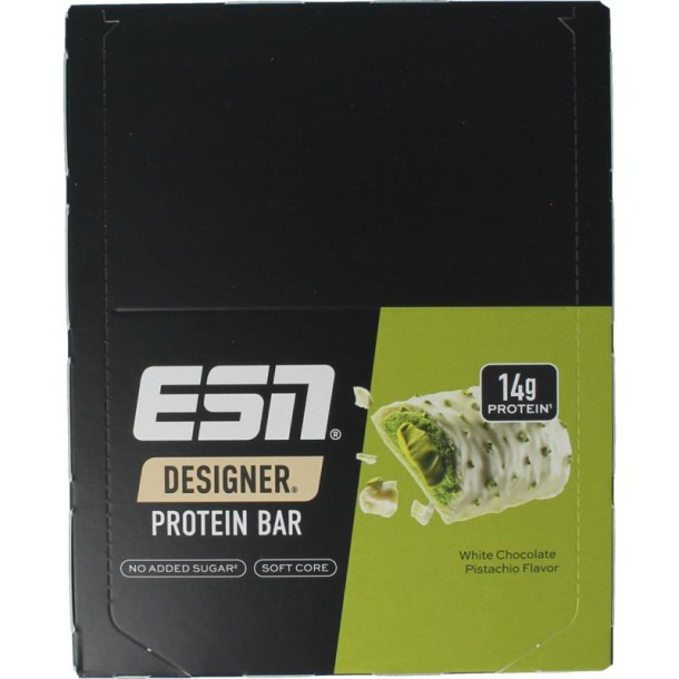 ESN White chocolate pistache bar 45g (12 Stuks)
