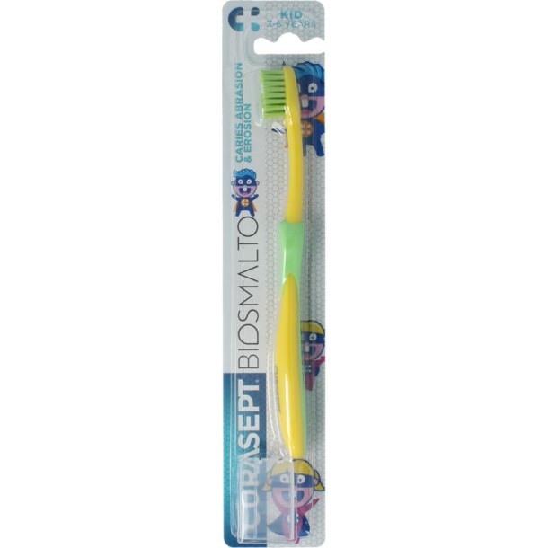 Curasept Biosmalto tandenborstel kind 3-6 jaar assorti (1 Stuks)