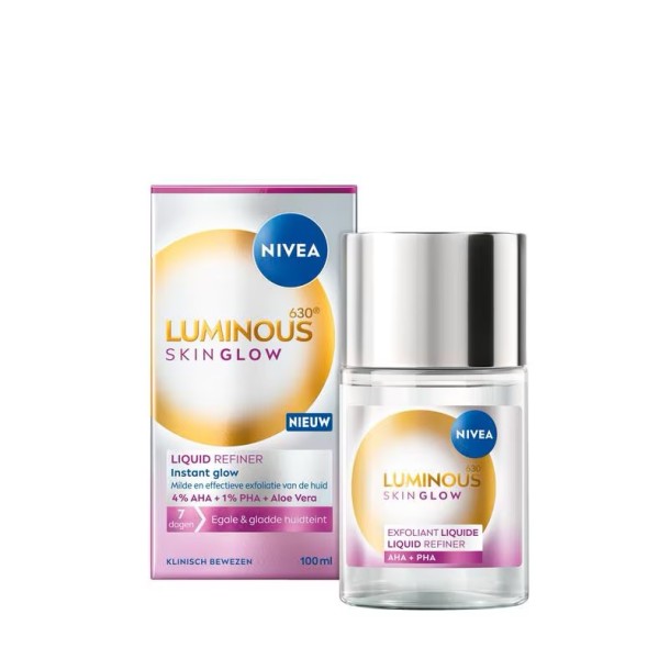 NIVEA Luminous Skin Glow Liquid Refiner Exfoliant Gezichtsreiniger 100ML