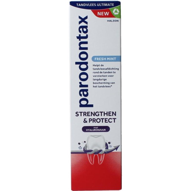 Parodontax Tandpasta strengthen & protect freshmint 75 Milliliter 3 stuks voor € 13,00