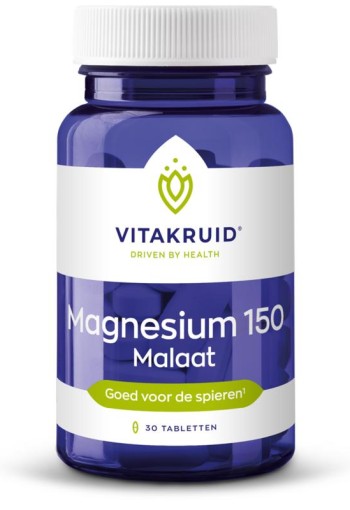 Vitakruid Magnesium 150 malaat met vitamine B6 (P-5-P) (30 Tabletten)