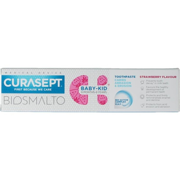 Curasept Biosmalto tandpasta kind caries erosie slijtage (50 Milliliter)