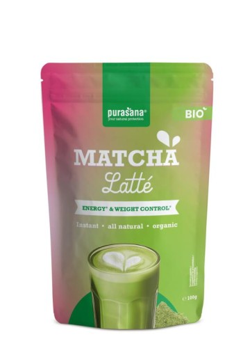 Purasana Instant matcha latte bio (100 Gram)