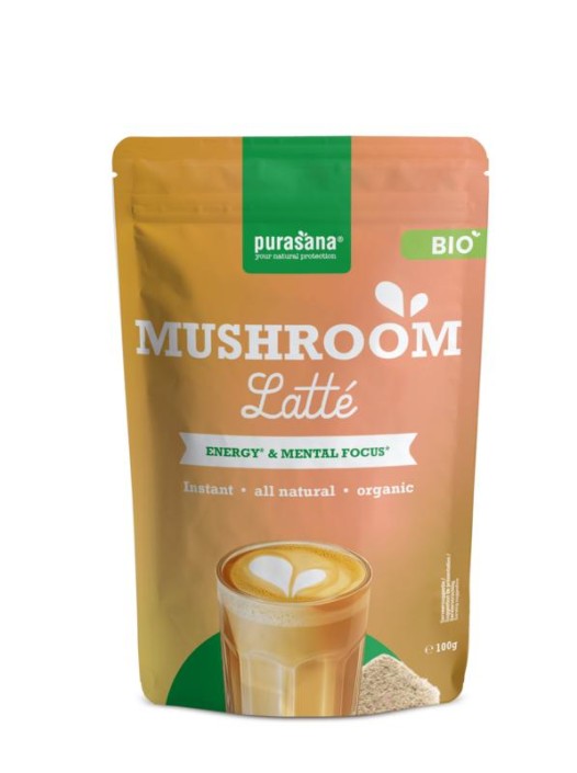Purasana Instant mushroom latte bio (100 Gram)