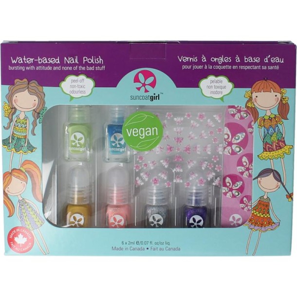 Suncoat Girl Nagellak mini mani vegan 6x2ml (1 Set)