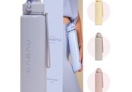 Cabau Bloom RVS Waterfles 870ml Blue