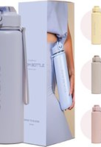 Cabau Bloom RVS Waterfles 870ml Blue