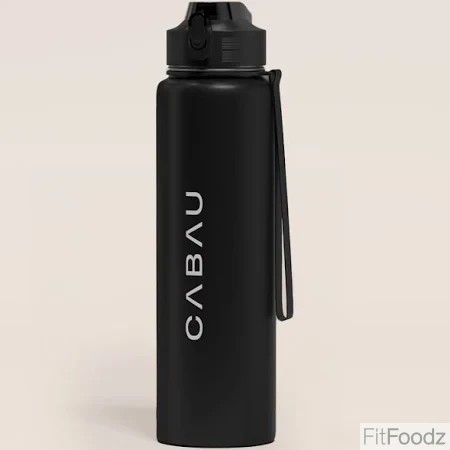 Cabau Bloom Waterfles - Staal zwart