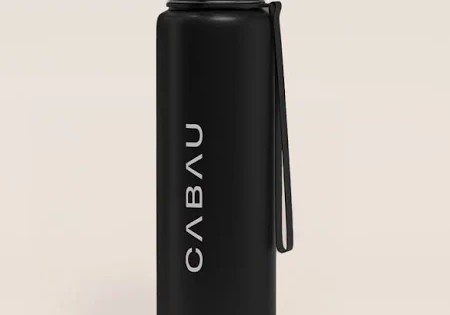 Cabau Bloom Waterfles - Staal zwart