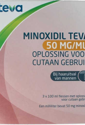 Teva Minoxidil 50mg/ml 3x100ml (300 Milliliter)