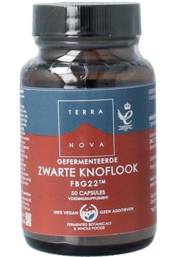 Terranova Gefermenteerde zwarte knoflook (50 Vegetarische capsules)