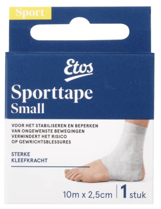 Etos Sporttape small, 10m x 2,5 cm 1 stuk