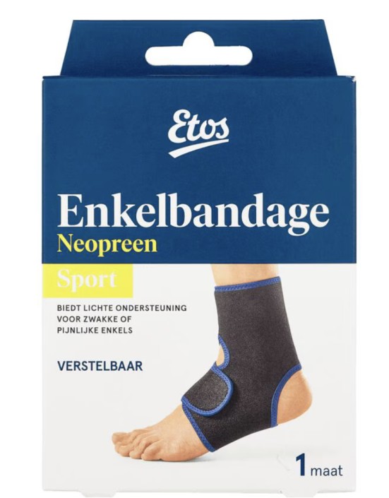 Etos Enkelbandage Zwart