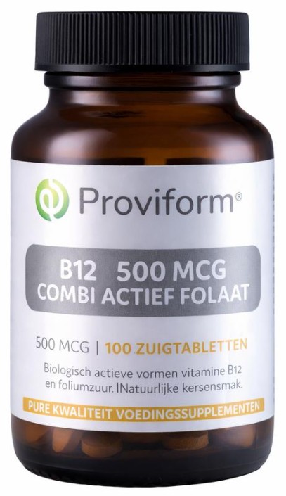 Proviform Vitamine B12 500mcg combi actief folaat (100 Zuigtabletten)
