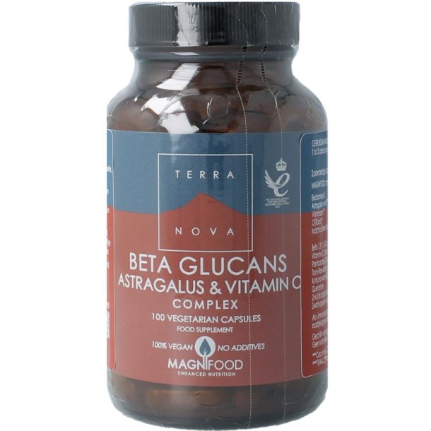 Terranova Beta glucans astragalus vitamine C complex (100 Vegetarische capsules)