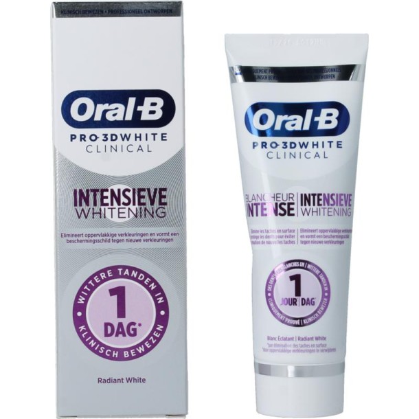 Oral-B Pro 3D White Clinical Intensieve Whitening Tandpasta 75 ML
