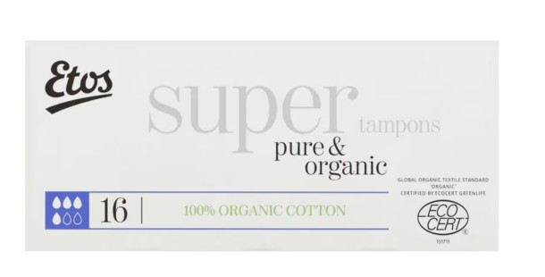 Etos Super 100% Katoen Tampons 16 stuks