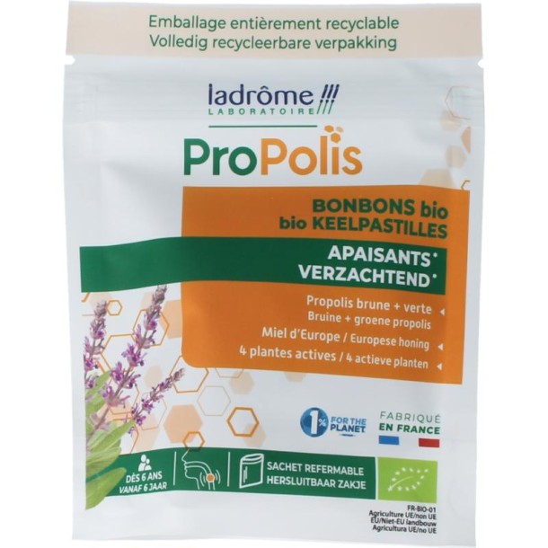 Ladrome Propolis keelpastilles bio (50 Gram)
