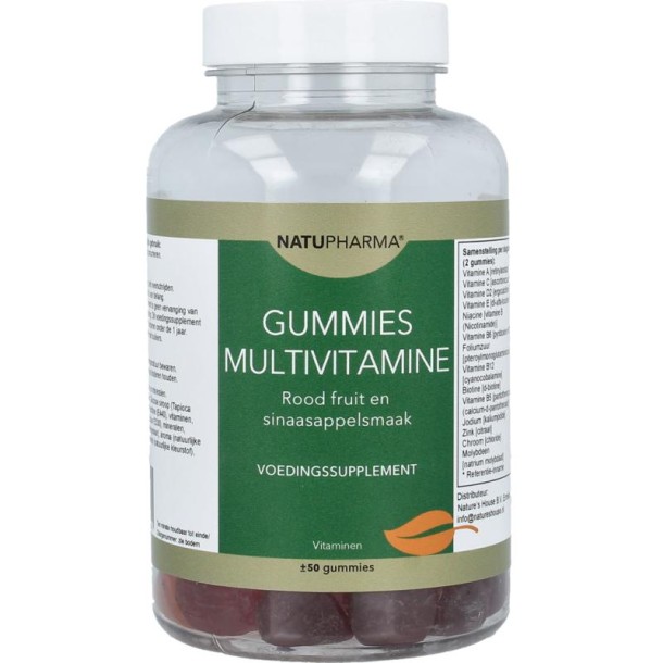 Natupharma Gummies multi vitamine roodfruit/sinaasappel (50 Gummies)