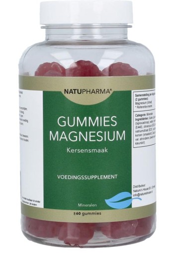 Natupharma Gummies magnesium kersensmaak (60 Gummies)