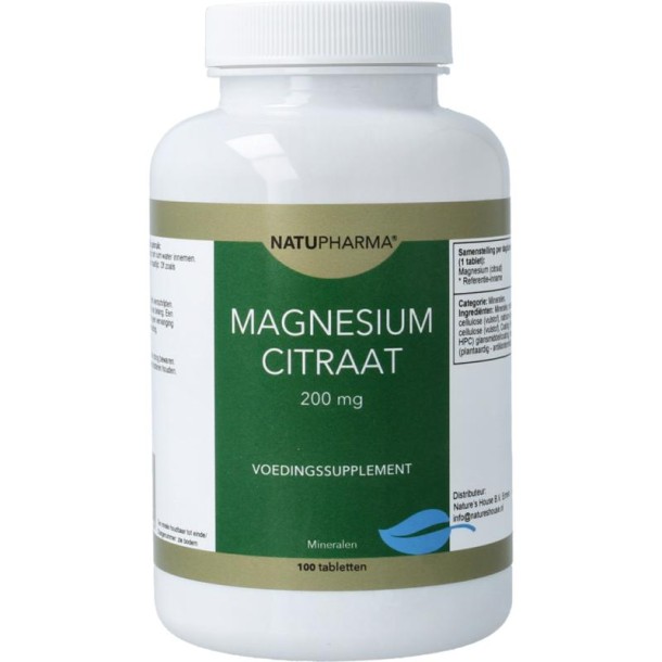 Natupharma Magnesium citraat 200mg (100 Tabletten)