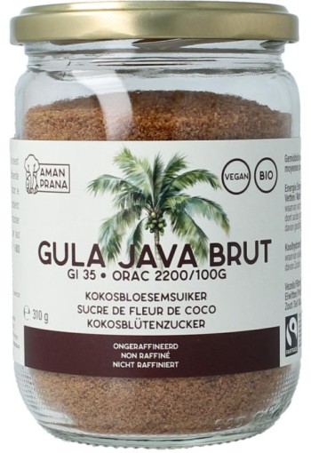Amanprana Gula java brut bio (310 Gram)